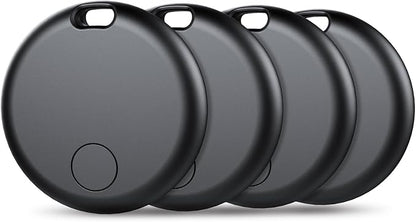 Air Tracker Tags-4 Pack: Smart Bluetooth Tracker, Item Finder Works with Apple Find My (iOS Only) App, Trakcer Tag Locator for Keys, Luggage, Satchel, weTag mini. (Not for Android Devices)