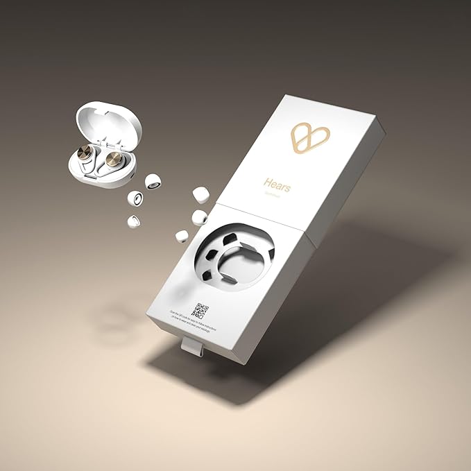 Hears Ear Plugs for Noise Protection - Patented Concert Earplugs, 20dB SNR Sound Reduction, Hypoallergenic Ear Plugs for Sleeping Noise Cancelling with 4 Ear Tip Sizes Included - Gold Haze