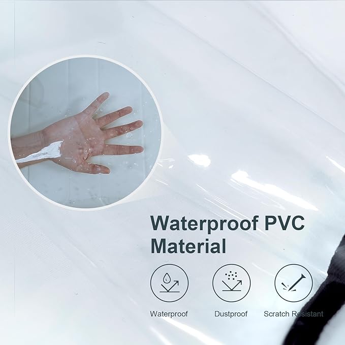 HYPER VENTURE Clear PVC Luggage Cover Full Transparent Suitcase Protector Fits 30 Inch Luggage, XL