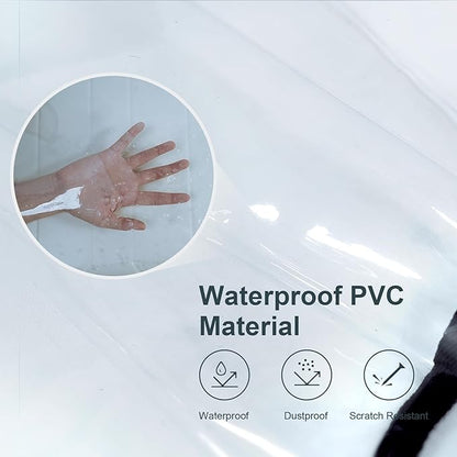 HYPER VENTURE Clear PVC Luggage Cover Full Transparent Suitcase Protector Fits 30 Inch Luggage, XL