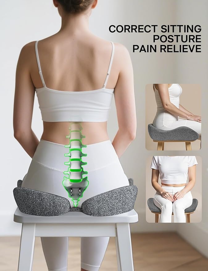 Medisana Seat Cushion, SC 100 Seat Cushions for Office Chairs, Car Seat, Wheelchair - Sciatica & Tailbone & Coccyx Pain Relief Pillow for Driver Sedentary, Christmas White Elephant Gifts for Adults