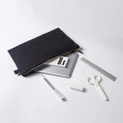 Zipper Pouch Storage Bag Simple and Stylish Women's Cosmetic and Travel Bag (Black-basic-10)