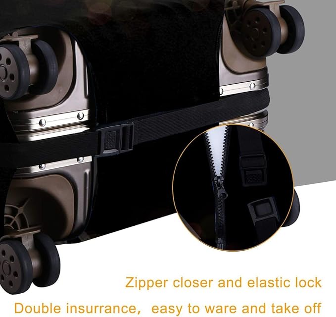 Travel Suitcase Protector African American Girl Elastic Protective Washable Luggage Cover With Concealed Zipper Suitable For 18-32 Inch(XL (for 29-32 inch luggage))