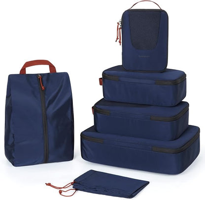 BAGSMART Compression Packing Cubes for Travel, 6 Set/5 Set/4 Set, Compression Suitcase Organizer Bags Set for Suitcases Travel Essentials, Lightweight Packing Organizers