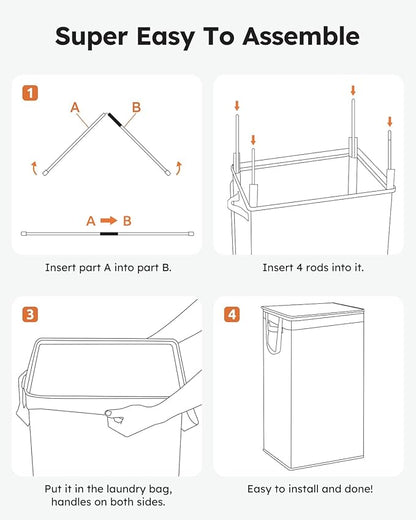SOLEDI Laundry Hamper with Lid 100L Large & Tall Collapsible Laundry Basket, Clothes Hamper with Bag Removable Easy to Carry, Dirty Hampers for Bedroom, Bathroom, Dorm, College,Light taupe