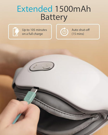 SKG Eye Massager with Heat, Bluetooth Music & Foldable Sleep Mask for Dry Eyes & Relaxation, Ideal for Travel, Work