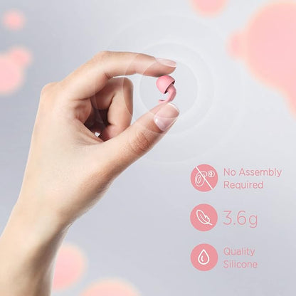 Silicone Reusable Soft Comfortable Earplugs for Sleeping, Flights & Noise Sensitivity - 16 Ear Tips in XS/S/M/L, with 2 Travel Boxes - 33dB Noise Cancelling (Pink)