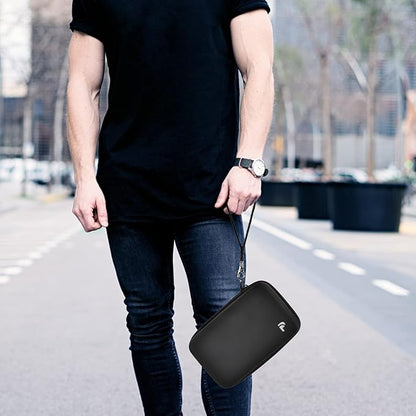 PAIYULE Travel Case Compatible with Gillette Heated Razor for Men, Starter Shave Kit Storage Holder for Blade Refills, Clipper Guards, Charging Dock and Accessories-Black(Box Only)