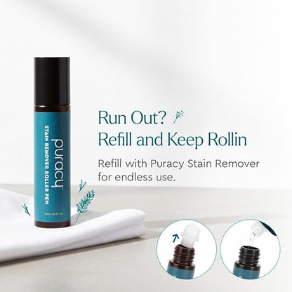 Puracy Stain Remover Pen, Natural Based Travel and Laundry Stain Cleaner for Clothes, Baby Essentials, Kids Stains, Oil and Fabric Spot Cleaner, Unscented (Stain Remover Pen, 0.33 oz, 3 pack)