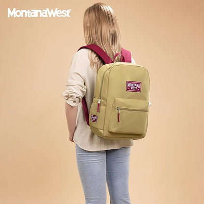 Montana West Backpack for Women Men 2 PCS Lightweight College Bookbags Casual Daypack Backpacks for Commute & Travel
