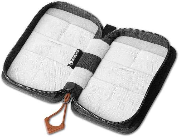 WANDRD Memory Card Case - Durable SD, Micro SD Card Holder for Creators | Camera Accessories & Electronics Organizer for Travel (Sedona Orange)