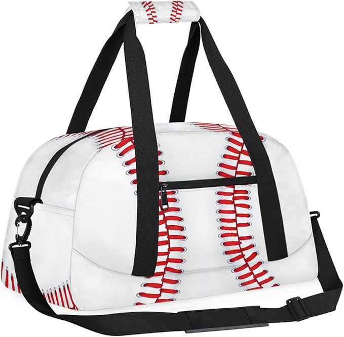 Kids Duffle Bag Girls Boys Baseball Sports Texture Weekender Overnight Bag,Lightweight Duffel Bags for Traveling Gym Sport Dance