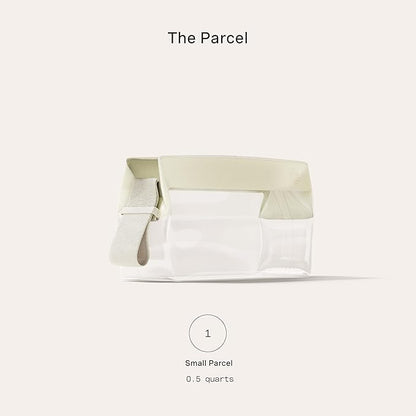 Cadence Parcel - Clear Kit with Magnetic Closure - Durable and Leak-Resistant Travel Toiletry Kit - TSA-Compliant & Modular Design - Hygiene Bag for Travel Essentials - .5 Qt - Pebble