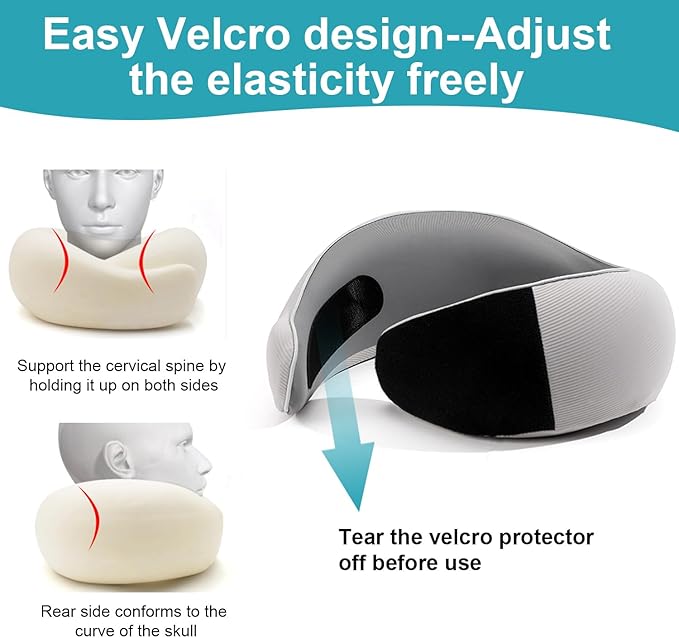 RURING Travel Pillows for Airplanes, 2025 New Travel Neck Pillow Travel Pillow, Neck Pillow Airplane Memory Foam 360 Degree Support Stowable Pillows for Airplanes Offices and Cars (Dark Gray)