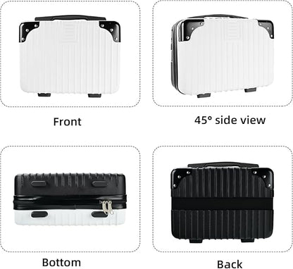 14inch Hard Shell Cosmetic Organizer Travel Train Hand Luggage Small Portable Carrying Suitcase Makeup Case Bag for Women Toiletry