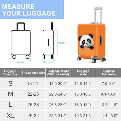 ANNA QUEEN Funny Cut panda Travel Luggage Cover Suitcase Protector Suitcase Cover Anti-Scratch,Stretchable Fit for 18-32Inch Luggage,Travel Bag Cover Washable XL(fits 29-32Inch suitcase)