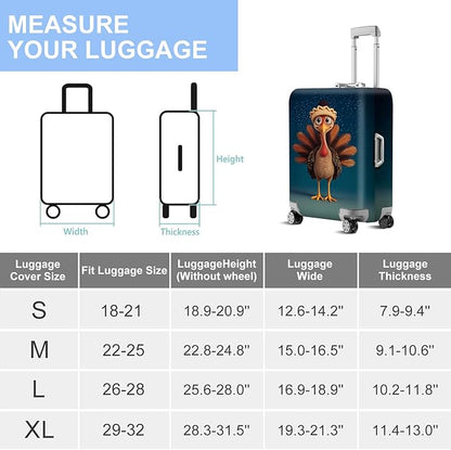 ANNA QUEEN Travel Luggage Cover Suitcase Protector Suitcase Cover Anti-Scratch,Stretchable Luggage Travel Bag Cover Washable