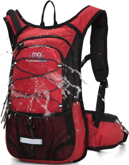 15L Insulated Hydration Backpack Pack with 2L Water Bladder Lightweight Hiking Backpack Bag for Women Men Daypack for Hiking Running Festival Camping Biking