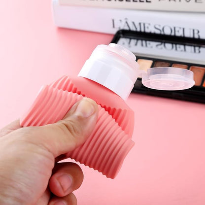 Travel Bottles for Toiletries, Large 6oz Travel Size Containers, BPA Free Leak Proof Tubs Refillable Liquid Accessories with Toiletry Bag for Cometic Shampoo and Lotion Soap (4 Pack)