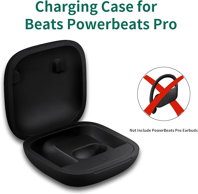 Charging Case Replacement Compatible for POWERBEATS PRO Wireless Earbuds (Not Include Earbud) Type-C Protective Case Bluetooth Pairing Sync Button