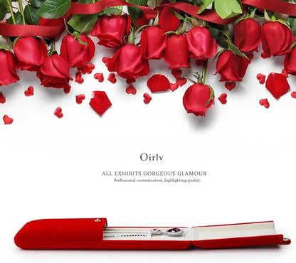 Oirlv Red Jewelry Gift Box Necklace/Long Chain Storage Boxes