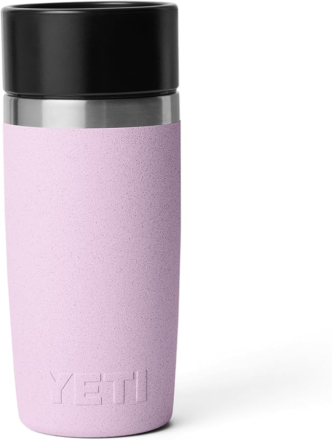 YETI Rambler 12 oz Travel Bottle, Stainless Steel, Vacuum Insulated with Leakproof Commuter Cap, Cherry Blossom