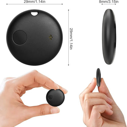 Geevon Smart tag-4 Pack Bluetooth Tracker Work with Apple Find My (iOS Only).Item Finder for Keys, Wallet,Backpack, Luggage (4P Black)