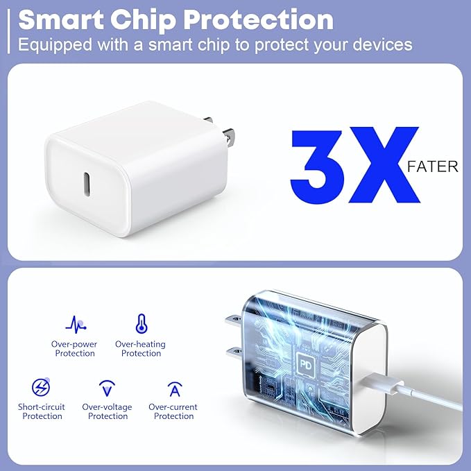 Fast Charger for iPhone 17/16/15 Charger,10FT Extra Long Fast Charging 3Pack Block USB-C to USB C Fast Charging Cable Cord for iPhone Air/17 Pro Max/iPhone 16 Pro/16 Plus/15 Pro Max,iPad Pro/Air/Mini