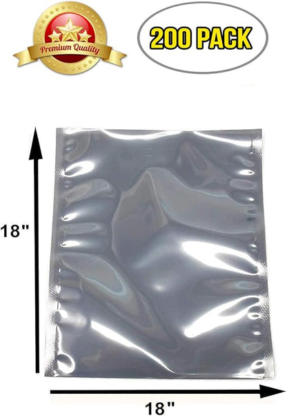 APQ Pack of 200 Static Shielding Bags 18 x 18. Grey Electrostatic Bags 18x18. Open Ended Heat Sealable Bags. Transparent Material. Great for Electronical Sensitive Components.