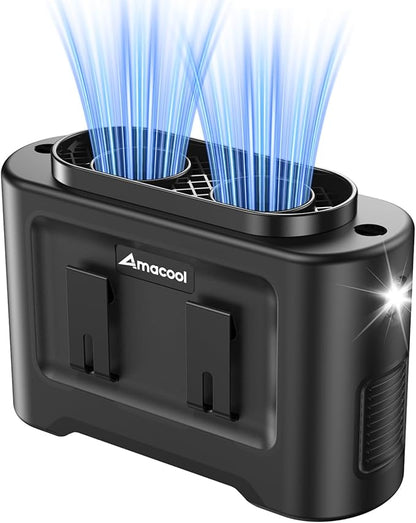 AMACOOL 14500mAh Portable Waist Fan, Strong Wind Power for Full Body Cooling Shirt Fan, 5 Speed Wearable Belt Clip on Fans, Battery Operated Personal Neck Fans for Outdoor Work Camping Travel