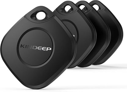 Air Tracker Tag 4 Pack: Bluetooth Item Finder with Apple Find My APP (iOS Only), Item Locator for Keys Finder, Luggage Tracker, Bags Wallets Pets Tracking, IP67 Waterproof Smart Tag