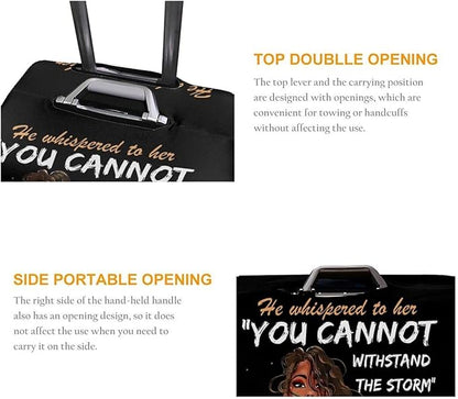 Travel Suitcase Protector African American Girl Elastic Protective Washable Luggage Cover With Concealed Zipper Suitable For 18-32 Inch(S (for 18--21 inch luggage))