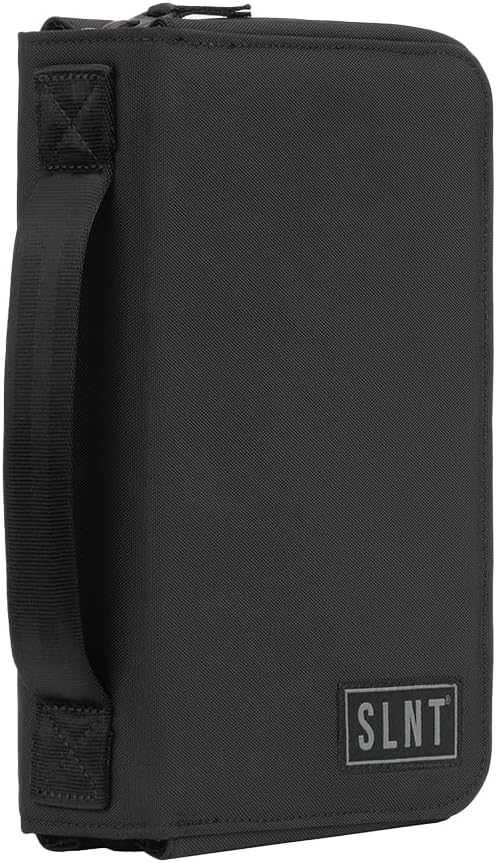 SLNT Essentials Tech Organizer with Faraday Phone Sleeve & RFID-blocking Pocket - Signal-shielding Storage Case for Phone & Accessories, Passport, Credit Cards - Lockable D-ring, Water-resistant