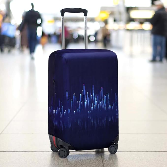 HYPER VENTURE Washable Luggage Cover - Fashion Suitcase Protector Fits 31-32 Inch Luggage (Nightscape, XL)