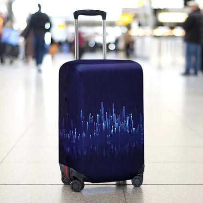 HYPER VENTURE Washable Luggage Cover - Fashion Suitcase Protector Fits 31-32 Inch Luggage (Nightscape, XL)