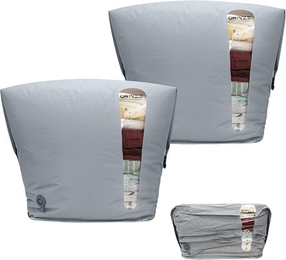 ONTYZZ 2 Pack Home Vacuum Bags Space Saver Compression Domestic Vacuum Sealer Bags for Clothes, Comforters, Blankets, Bedding