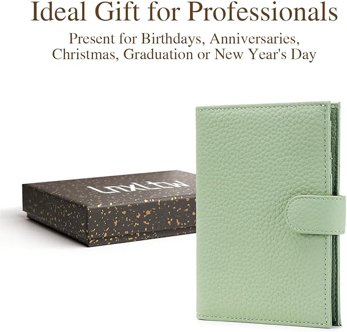 RFID Leather Passport Holder for Travel Women – Slim Passport Wallet with 1 Passport Slot & 3 Card Slots, Zippered Coin Pocket & SIM Slot – Travel Passport Cover Case (Light Green)