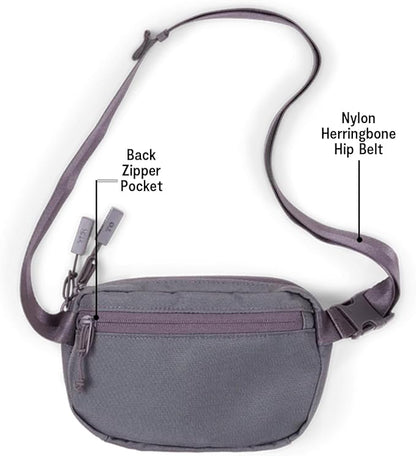 Baboon to the Moon Fanny Pack - Trendy, Compact, Water-Repellent Waist Bag in Multiple Colors and Sizes for Men and Women (Grey, Mini (1.5L))
