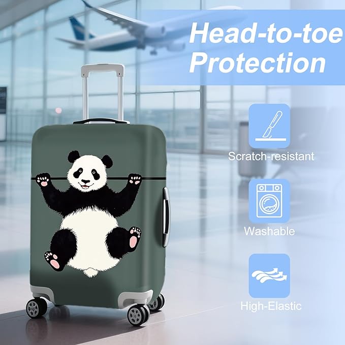 ANNA QUEEN Travel Luggage Cover Suitcase Protector Suitcase Cover Anti-Scratch,Stretchable Bag Cover Washable Durable Polyester with Elastic Hem with Zipper Closure