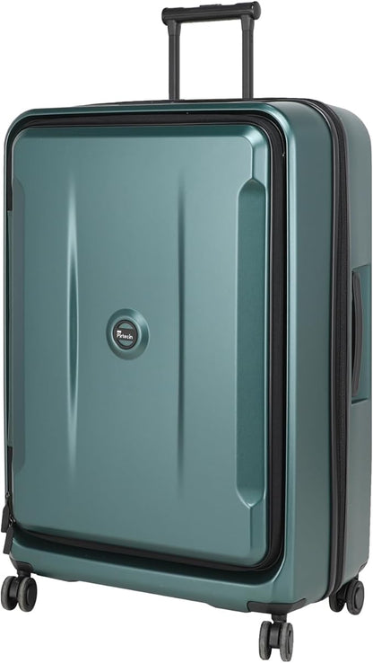 28 Inch Luggage with Spinner Wheels & TSA Lock, Expandable PC Hardside Large Checked Luggage with Top Opening, Durable Lightweight Rolling Suitcase, Green