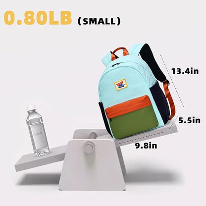 willikiva Kids Backpack for School Boys Girls Teens Toddler Backpack Waterproof Kindergarten Preschool Elementary Bookbag Children Travel Bag(Light Blue Green,Small)