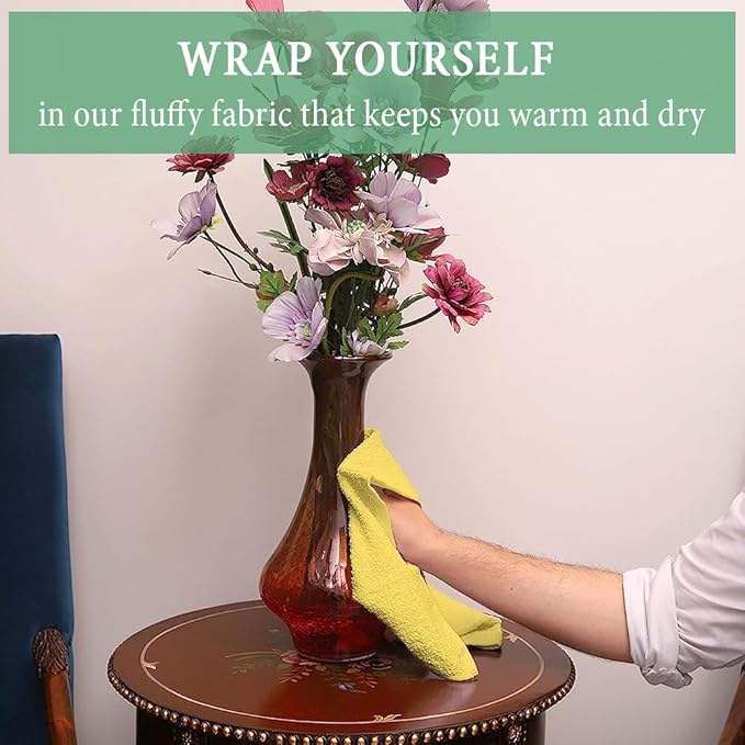 Cotton Terry Towel Rags Yellow 14x17|Pack of 60|Super Absorbent|Quick Dry Multipurpose Restaurant Towels