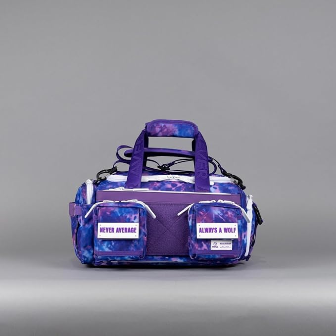 WOLFpak 20L Mini Duffle Bag for Gym & Travel | Waterproof Carry-On Weekender Bag with Shoe Compartment, Hard Bottom, and Tactical Molle System (Ice)