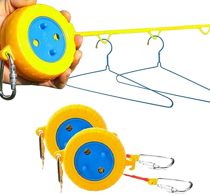 Travel Clothesline, 26 Feet Portable Clothesline,Clothes Line Outdoors,Travel Hotel Camping 、Cruise Ship、 Backyard 、Outdoor/Indoor,Fv Clothesline,with Windproof Hanging Hole(2 Pieces)