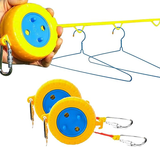 Travel Clothesline, 26 Feet Portable Clothesline,Clothes Line Outdoors,Travel Hotel Camping 、Cruise Ship、 Backyard 、Outdoor/Indoor,Fv Clothesline,with Windproof Hanging Hole(2 Pieces)