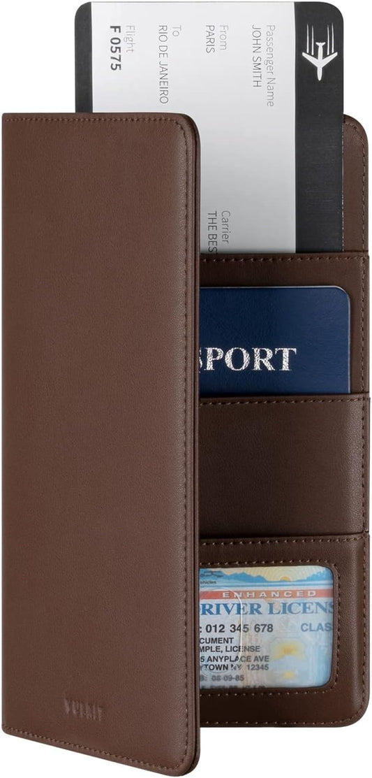 VULKIT Passport Holder Wallet RFID Blocking Travel Wallet for Men & Women