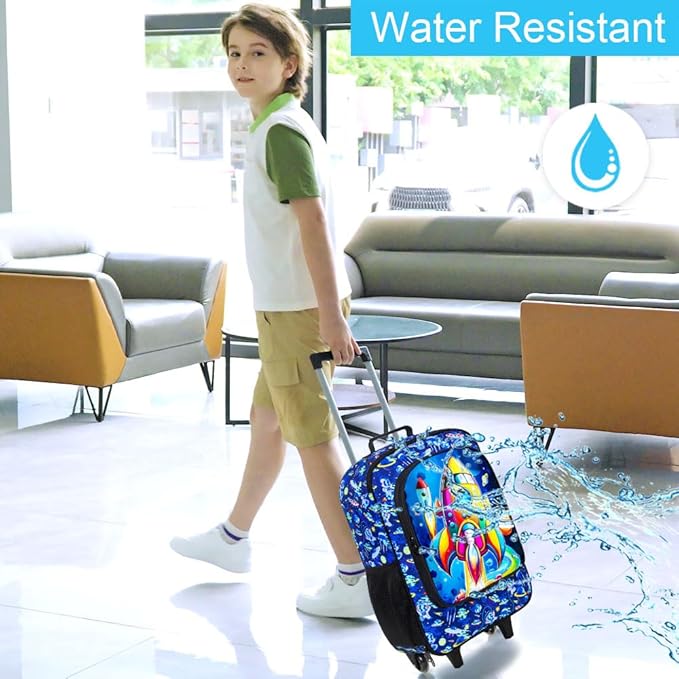 KLFVB Kids Luggage for Boys Girls, Cute Rolling Wheels Suitcase for Toddler, Children Travel Carry on Suitcase