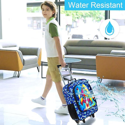 KLFVB Kids Luggage for Boys Girls, Cute Rolling Wheels Suitcase for Toddler, Children Travel Carry on Suitcase