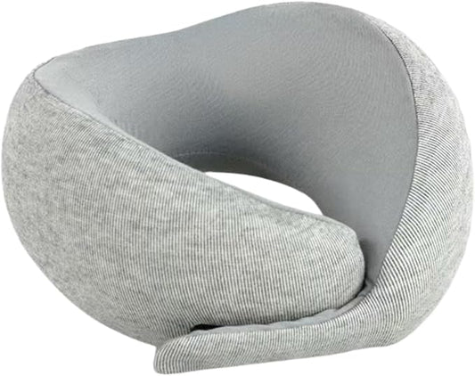 Travel U-Shaped Airplane Pillow,Kids Memory Foam Travel Neck Pillow, 360° Support, Foldable，Suitable for Commuting, Flying, Working, and Living at Home (Light Gray)