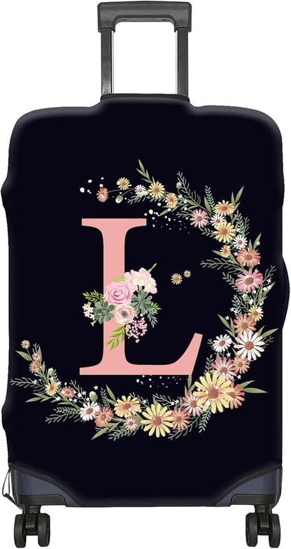 Luggage Suitcase Cover Protector Luggage Elastic Washable Baggage Covers Initial Cute Aesthetic for Unisex Women Girls Travel Trip XL(30-32 inch)-Letter L